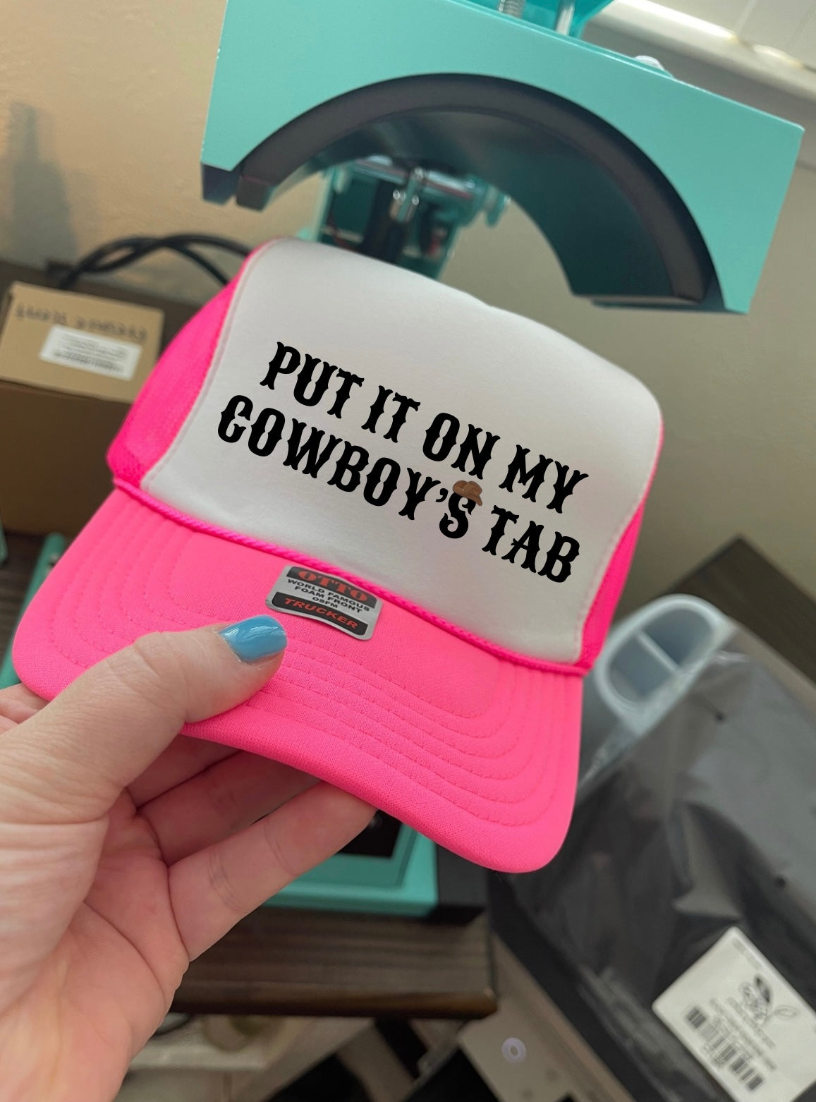 Cowboy's Tab (BLACK FONT) Hat