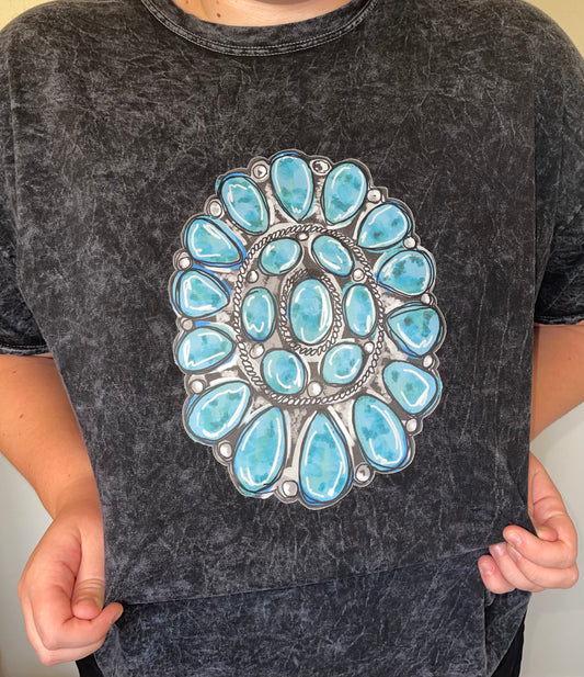 Turquoise Gem (mineral washed tee)