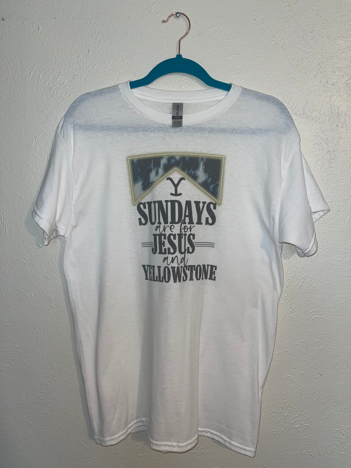 Jesus & Yellowstone white tee sale