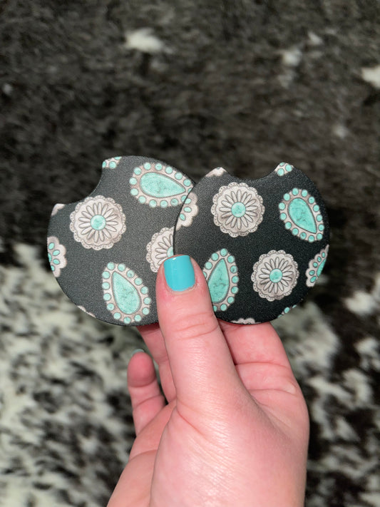 Turquoise Car Coaster