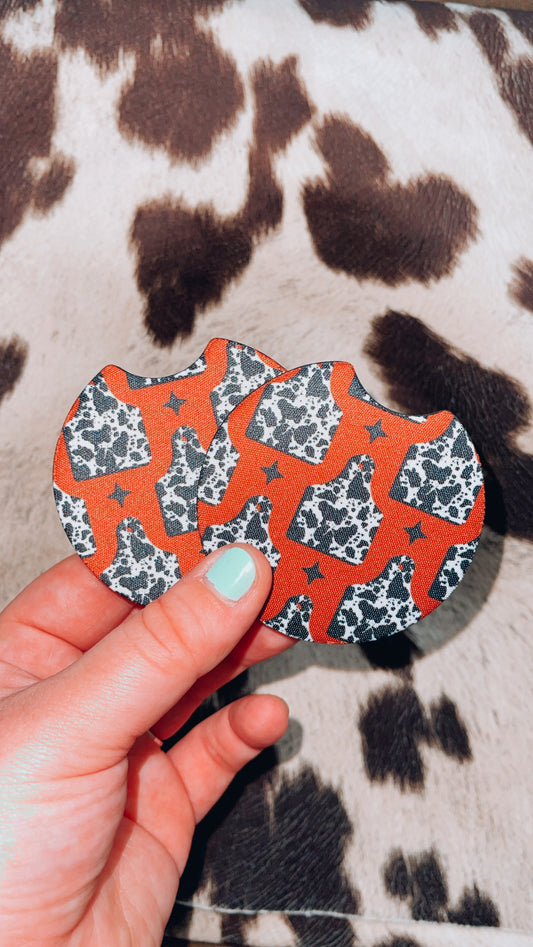 Cow Tag Coaster