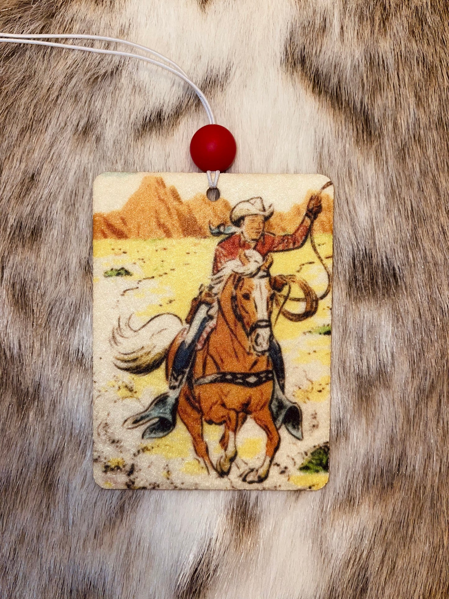 Vintage Cowboy Felt Freshie