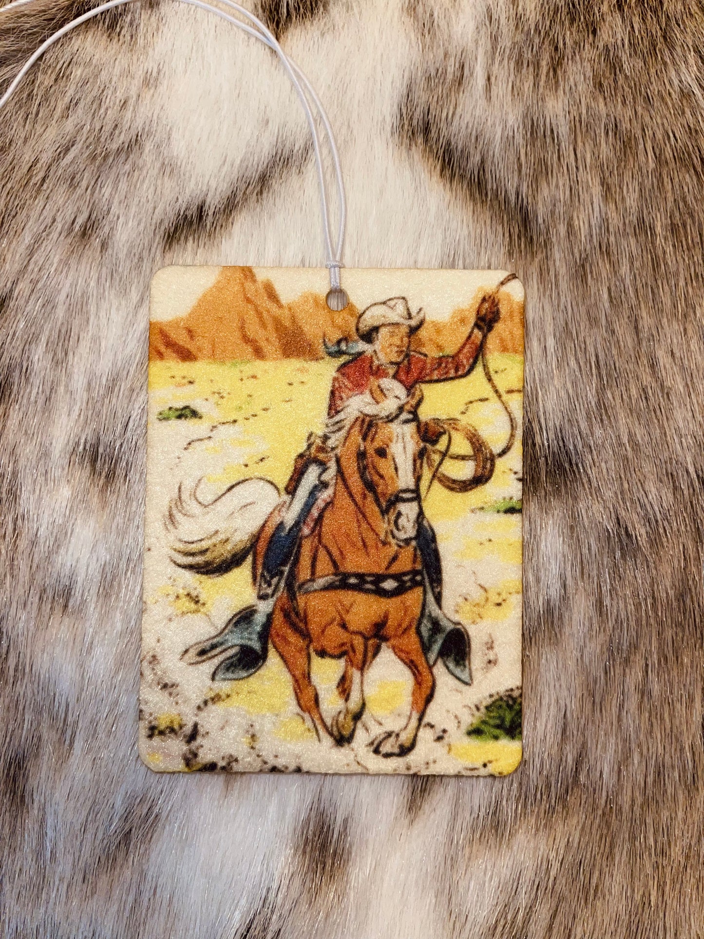 Vintage Cowboy Felt Freshie